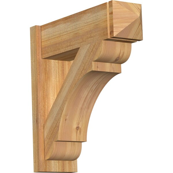 Ekena Millwork Olympic Rough Sawn Arts and Crafts Outlooker, Western Red Cedar, 8"W x 26"D x 26"H OUT08X26X26OLY03RWR - main